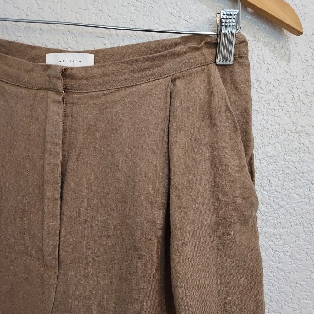 All:Row Beige Linen Long Shorts 8" Inseam Size S - Picture 2 of 10